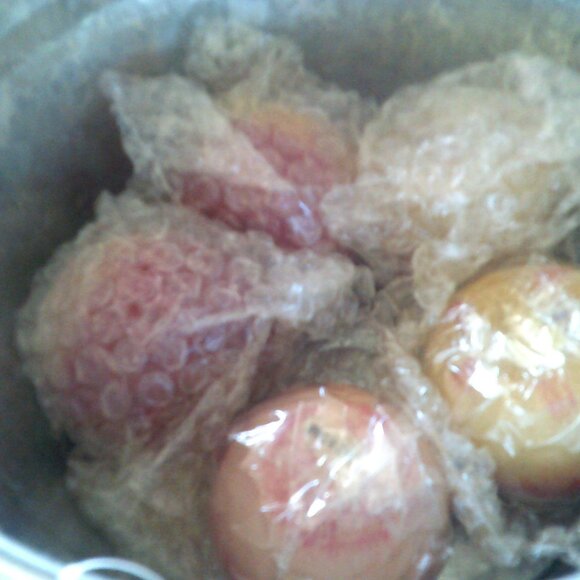NEWBury COLLECTIONS "Bobbing for Apples" Candles in a Bucket Galvanized Steel - Picture 4 of 6